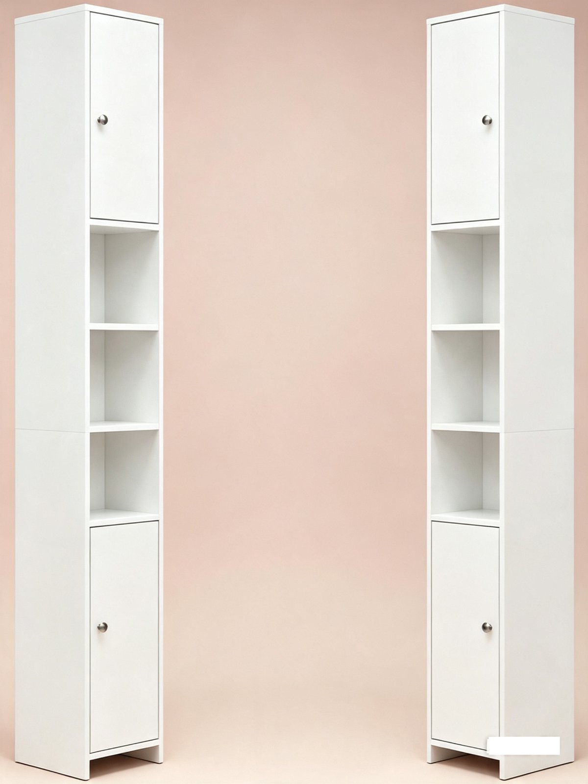 Bathroom Cabinet  20cm Narrow Storage Cupboard  Modern Tallboy for Small Spaces