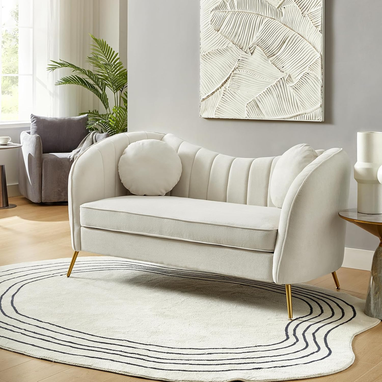HULALA HOME 2 Seater Sofa Wide Loveseat 